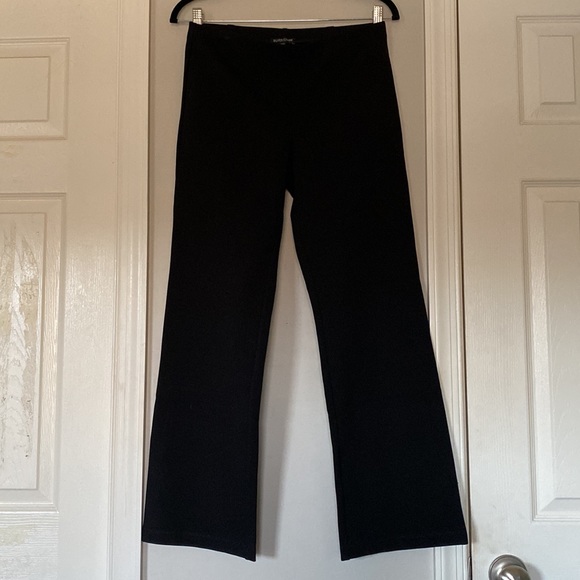 Eileen Fisher Petite Black Stretch-Ponte Straight Leg Pull On Pants PS - Picture 10 of 11